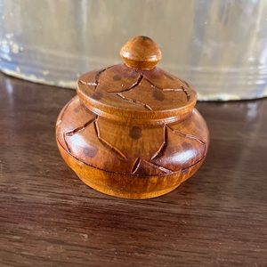 Carved wood artesanal box